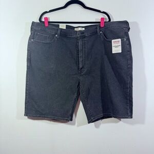 Levi Strauss Signature Black Denim Shorts Mens 44 Stretch Mid Rise
